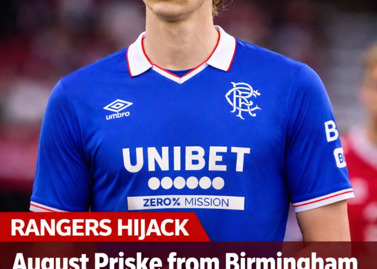 TRANSFER HIJACK! 🔵  Rangers Hijack August Priske from Birmingham in Big-Money Deal — Ibrox Move CLOSE! 💰⚡
