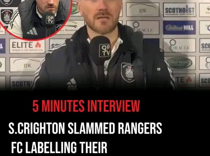 🗣️ S.CRIGHTON DIDN’T HOLD BACK The Queen’s park boss went off rangers fans after the 8:0 win at Ibrox