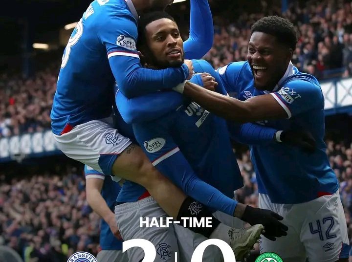 HALF TIME | Rangers 2-0 Celtic  Great first half. Keep it up Rangers. Your thoughts?