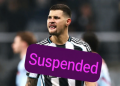 BREAKING: Newcastle united F.C. captain Bruno Guimaraes has been Sleeping with Anthony Gordon wife and he has been suspended.